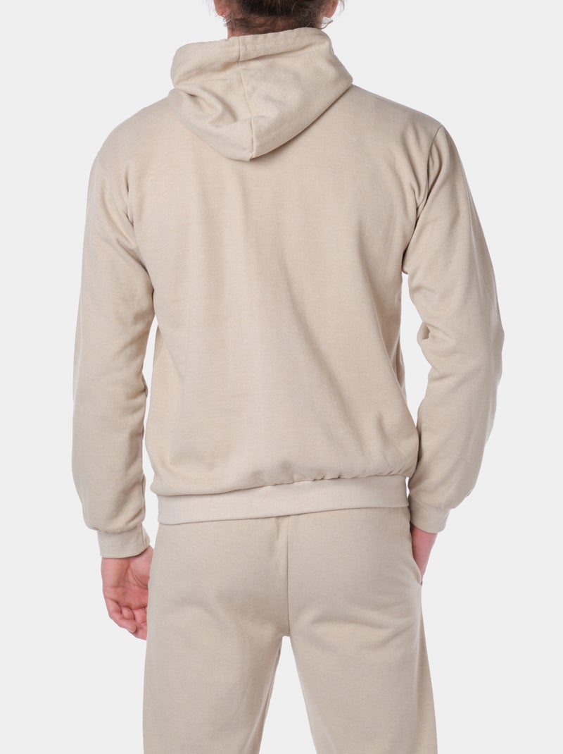 felpa con cappuccio Beige - Kiabi