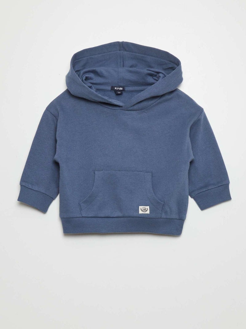 Felpa con cappuccio BLU - Kiabi