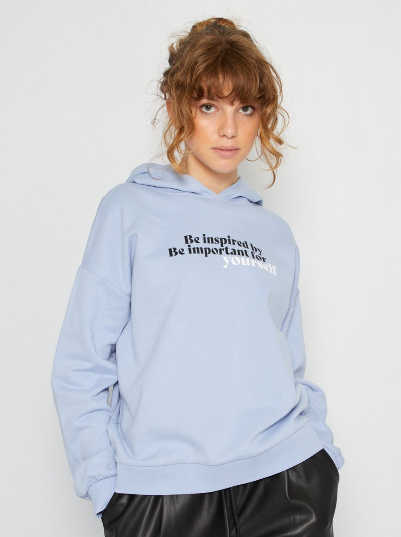 Felpa con cappuccio BLU - Kiabi