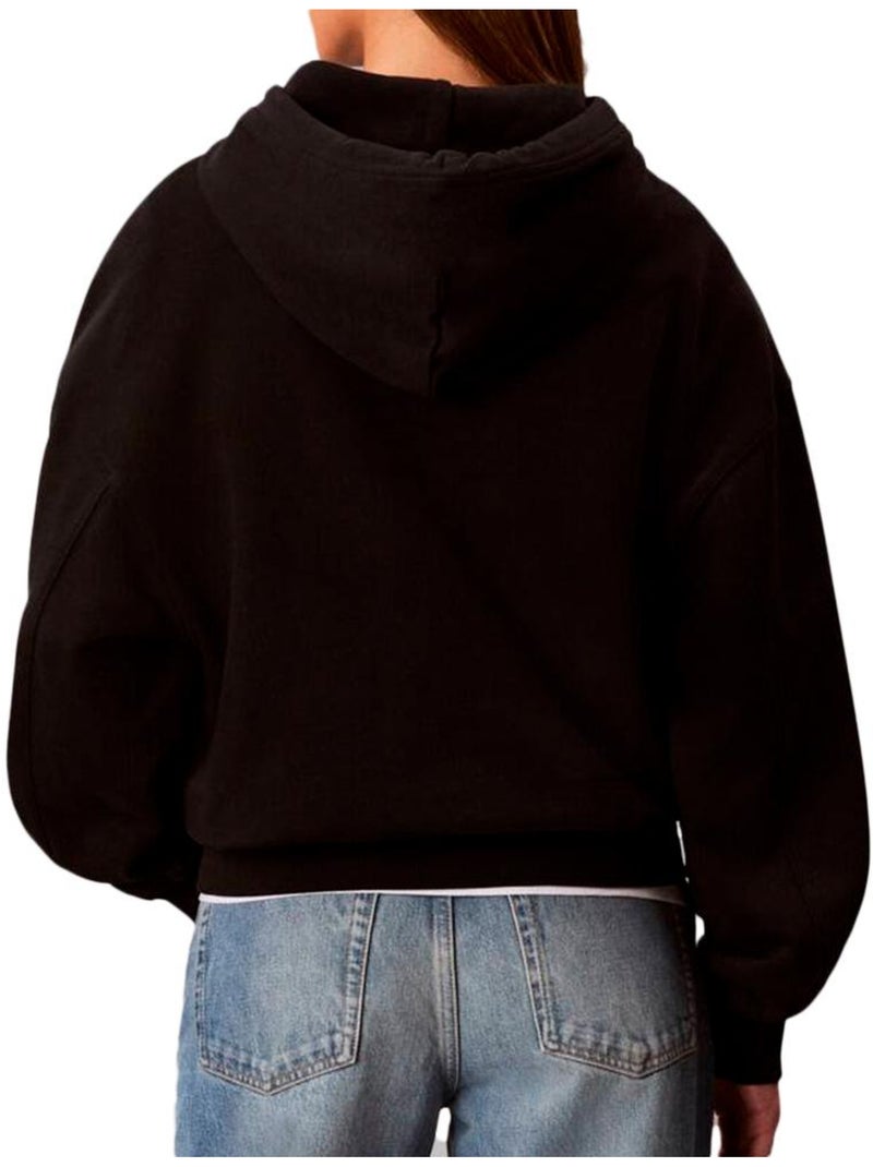 Felpa con cappuccio calvin klein jeans da uomo Nero - Kiabi