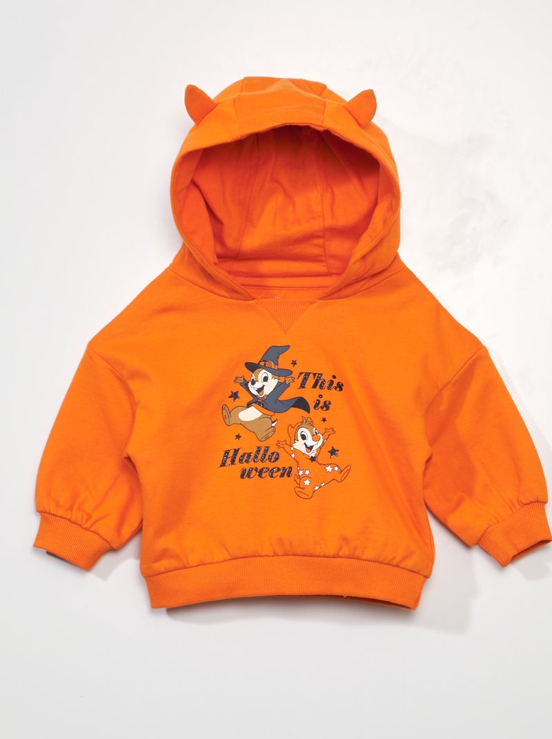 Felpa con cappuccio 'Cip e Ciop' - Halloween Arancione - Kiabi