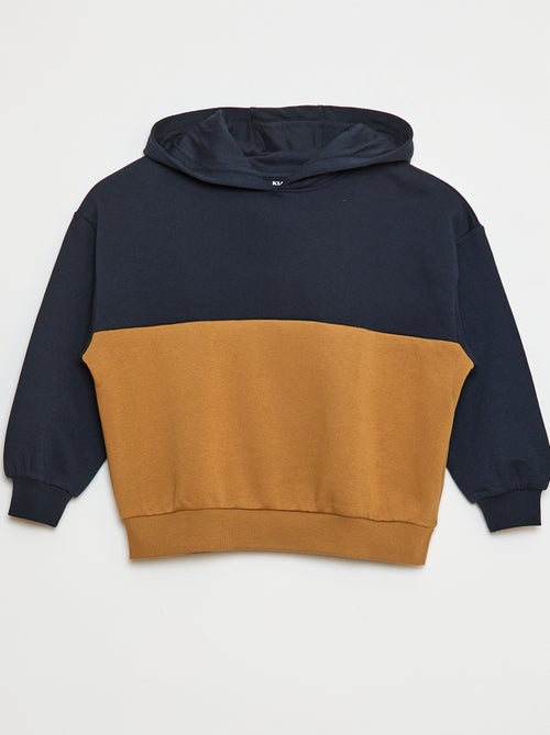 Felpa con cappuccio color block - Kiabi