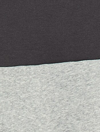 Felpa con cappuccio color block