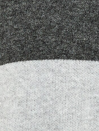 Felpa con cappuccio color block