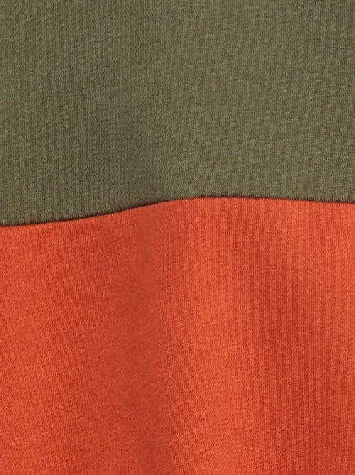 Felpa con cappuccio color block - Kiabi