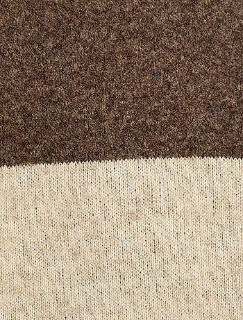 Felpa con cappuccio color block