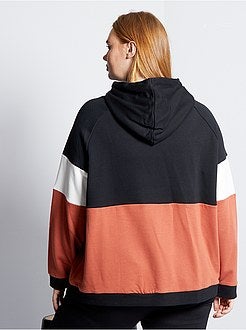 Felpa con cappuccio color block - Kiabi