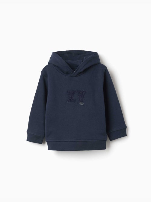 Felpa con cappuccio con ricamo bouclé ZY - Kiabi
