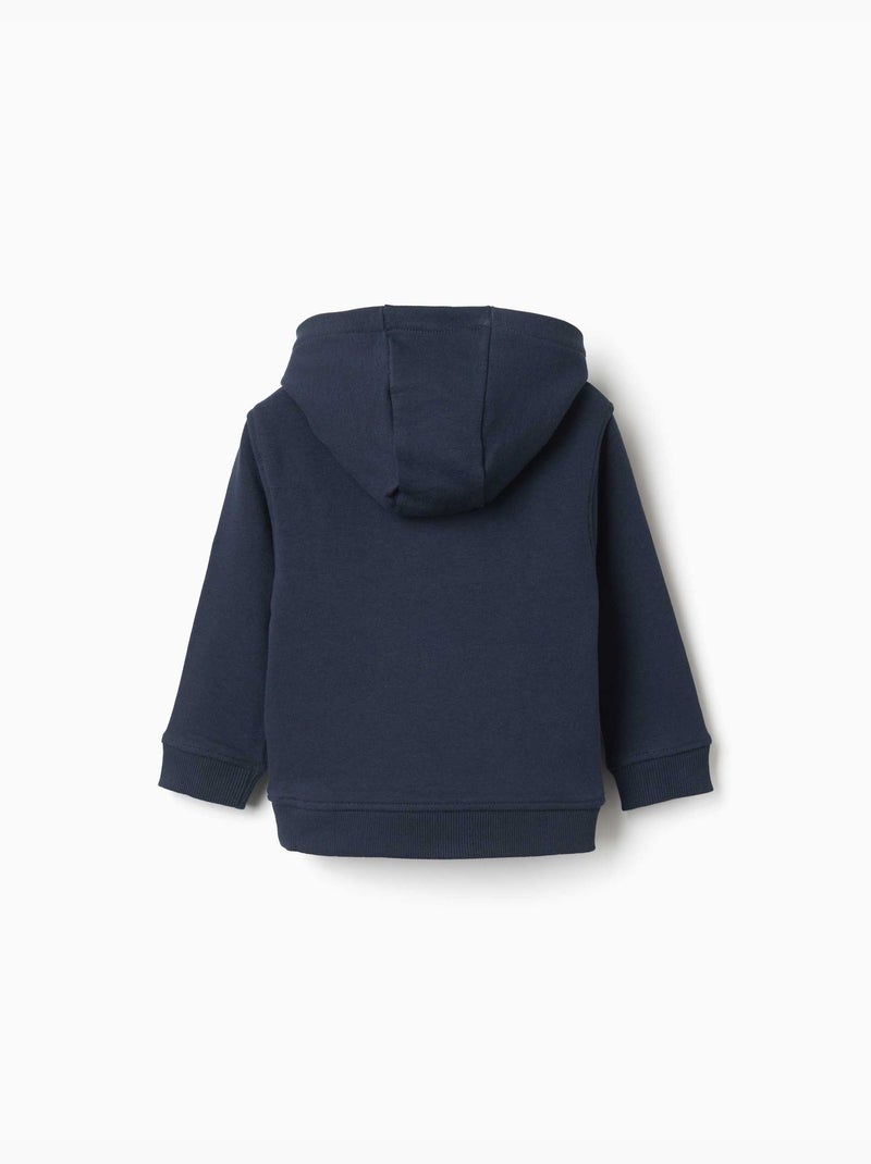 Felpa con cappuccio con ricamo bouclé ZY Blu Blu - Kiabi