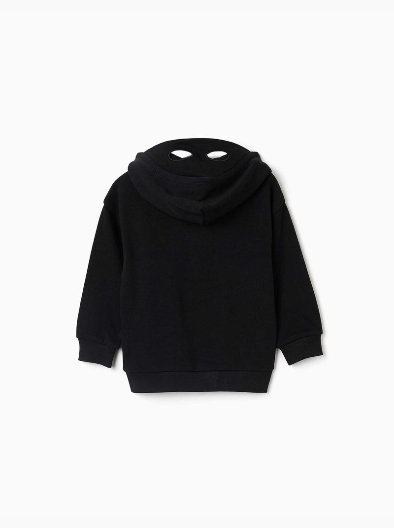 Felpa con cappuccio con stampa che si illumina al buio Nero Nero - Kiabi
