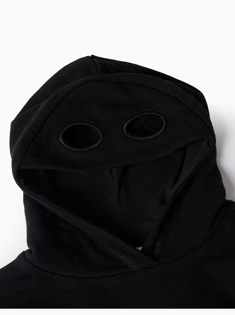 Felpa con cappuccio con stampa che si illumina al buio Nero Nero - Kiabi