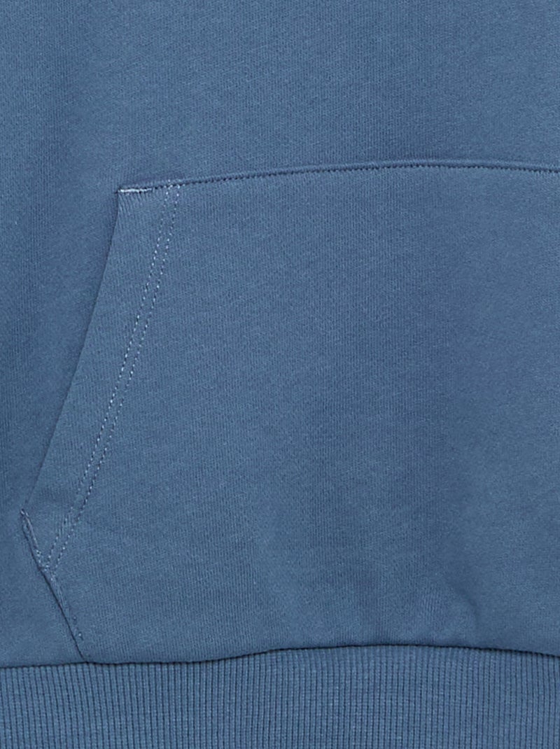 Felpa con cappuccio con tasca a marsupio Blu - Kiabi