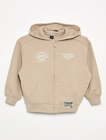 Felpa con cappuccio con zip