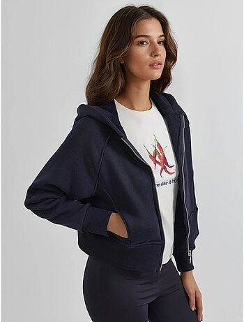 Felpa con cappuccio con zip dal taglio relaxed hiccup
