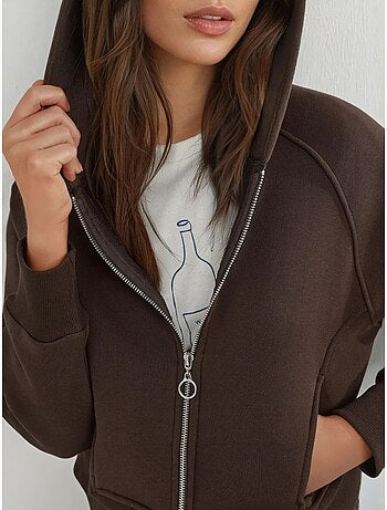 Felpa con cappuccio con zip dal taglio relaxed hiccup