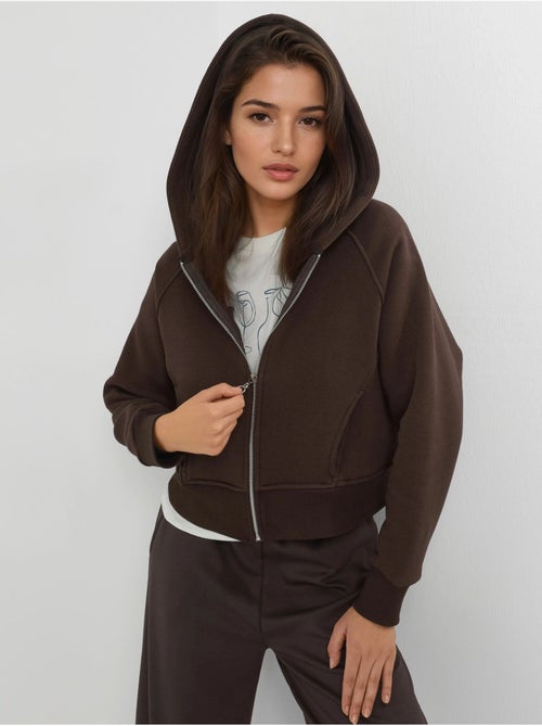 Felpa con cappuccio con zip dal taglio relaxed hiccup - Kiabi