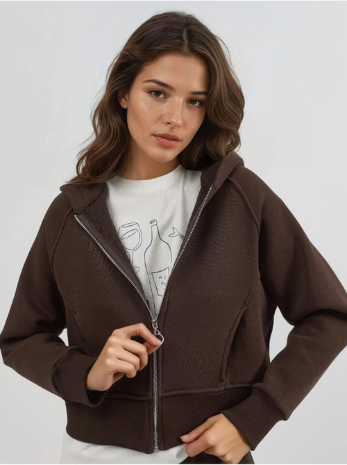 Felpa con cappuccio con zip dal taglio relaxed hiccup - Kiabi