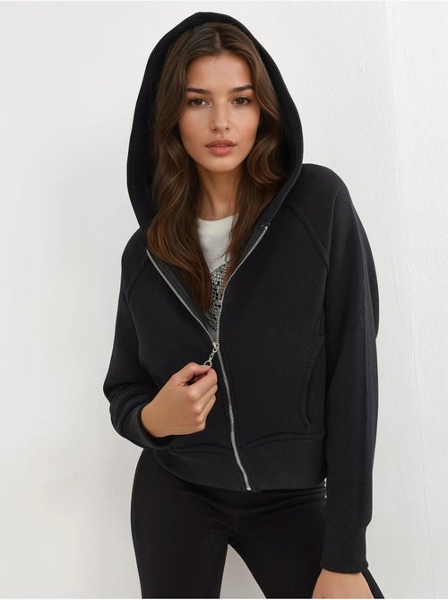 Felpa con cappuccio con zip dal taglio relaxed hiccup - Kiabi