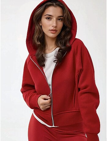 Felpa con cappuccio con zip dal taglio relaxed hiccup