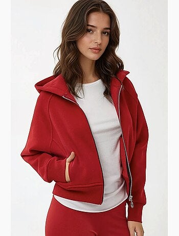 Felpa con cappuccio con zip dal taglio relaxed hiccup