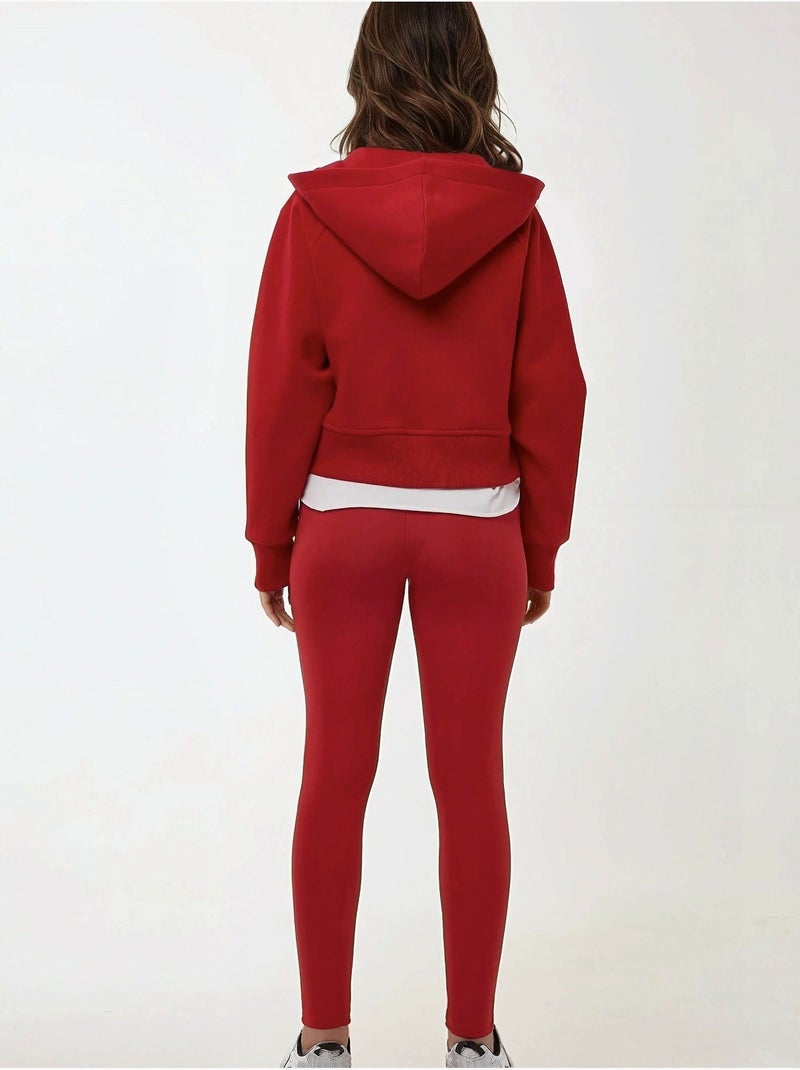 Felpa con cappuccio con zip dal taglio relaxed hiccup Rosso - Kiabi