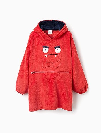 Felpa con cappuccio convertibile in pile coral 'monsters of emotions'