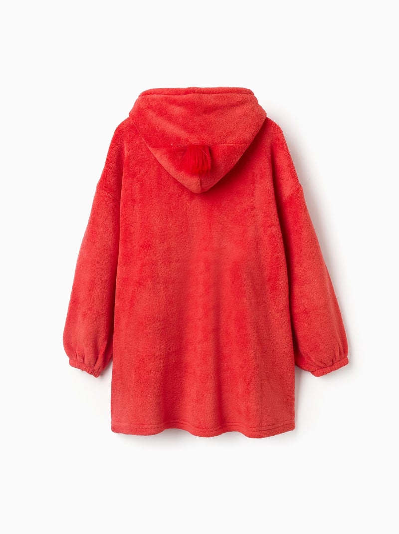Felpa con cappuccio convertibile in pile coral 'monsters of emotions' Rosso - Kiabi