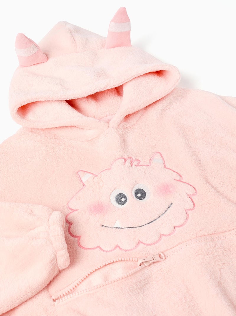 Felpa con cappuccio convertibile in pile corallo 'monsters of emotions' Rosa scuro - Kiabi