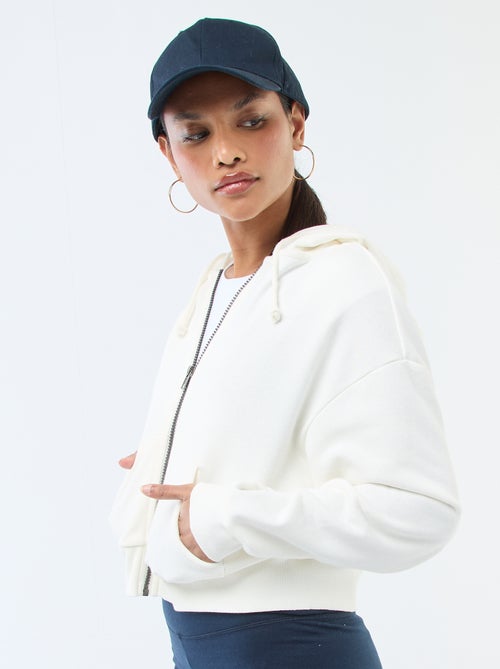 Felpa con cappuccio crop top - Kiabi