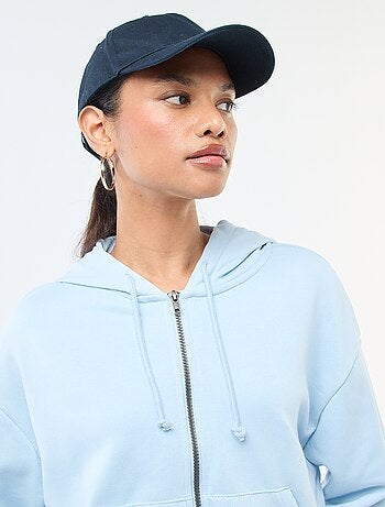 Felpa con cappuccio crop top