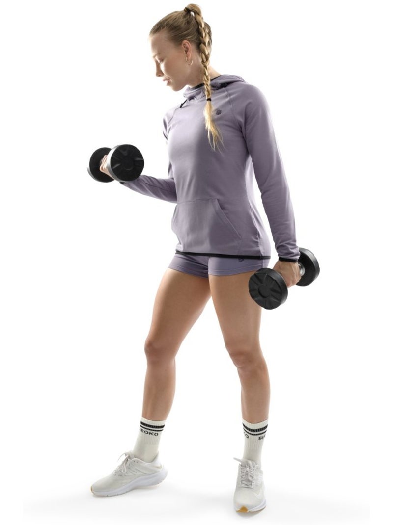 Felpa con cappuccio da allenamento da donna fitness donna synergy Viola - Kiabi