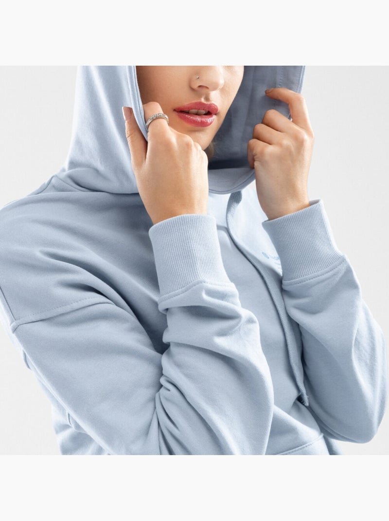 Felpa con cappuccio da donna lifestyle donna splash-w Blu elettrico - Kiabi