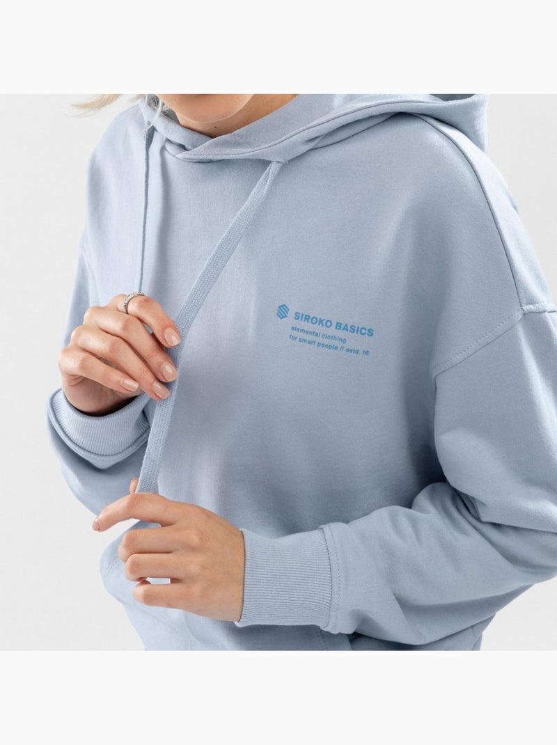 Felpa con cappuccio da donna lifestyle donna splash-w Blu elettrico - Kiabi