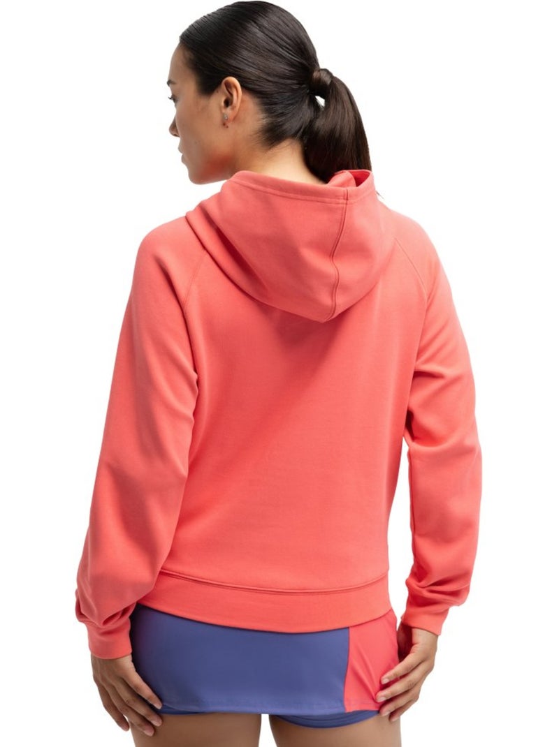 Felpa con cappuccio da padel donna padel donna deuce coral Rosso - Kiabi