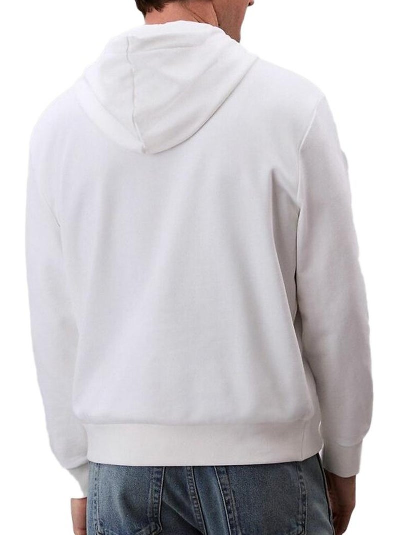 Felpa con Cappuccio da Uomo Calvin Klein Jeans Bianco - Kiabi