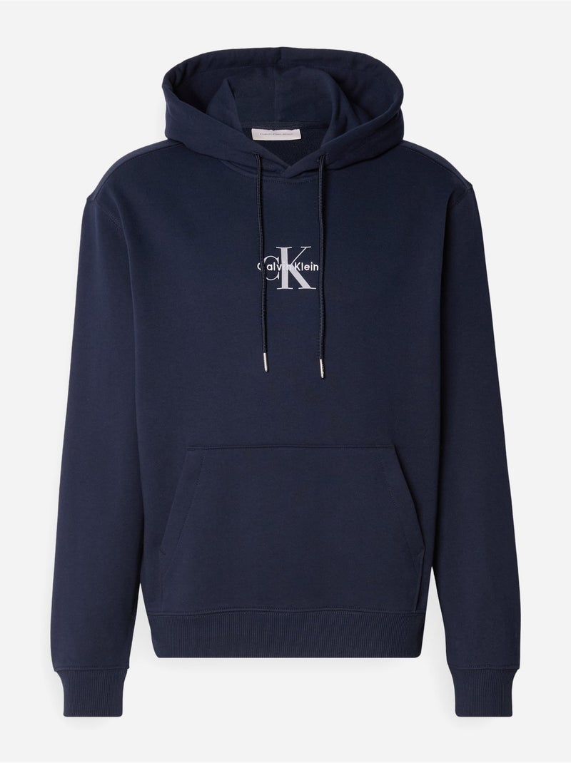 Felpa con Cappuccio da Uomo Calvin Klein Jeans Blu - Kiabi