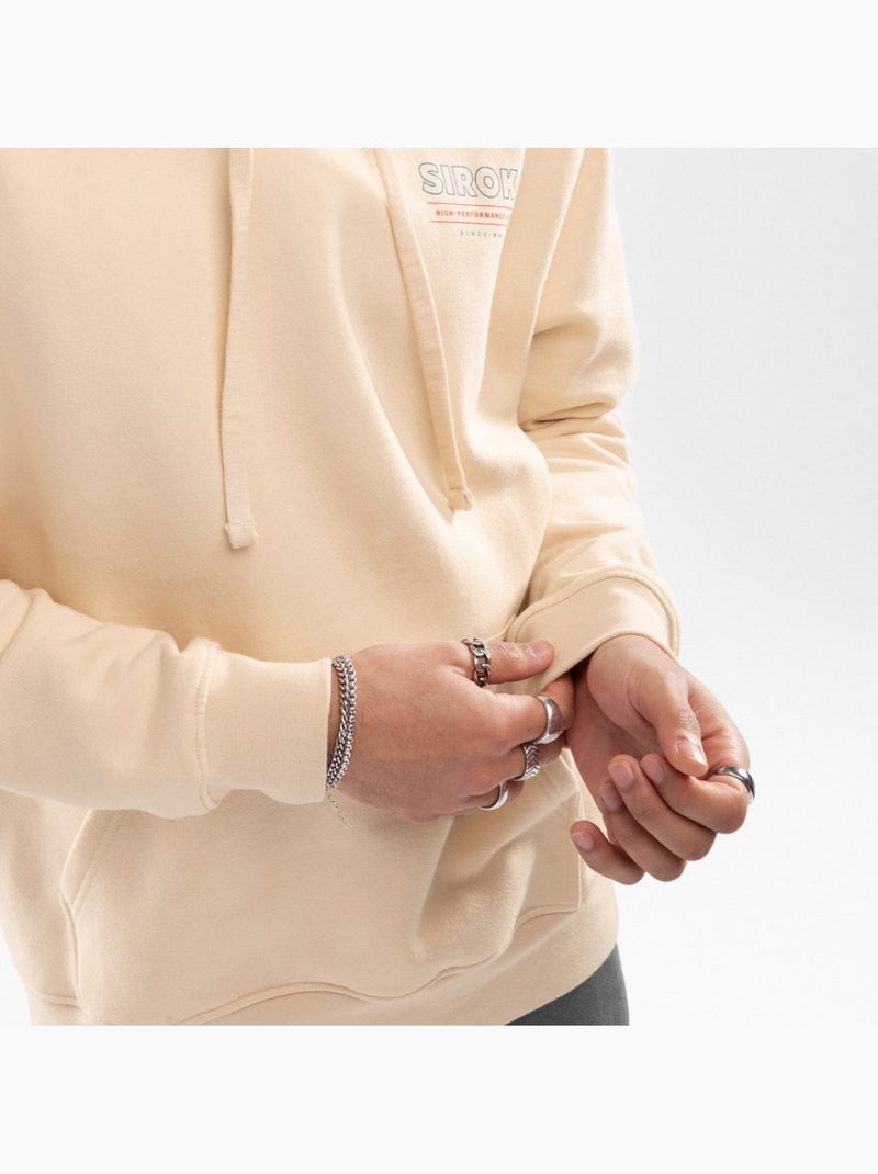 Felpa con cappuccio da uomo lifestyle uomo bliss Beige - Kiabi