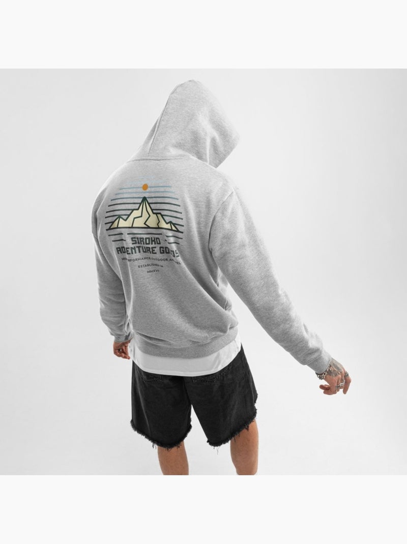 Felpa con cappuccio da uomo lifestyle uomo cumbre Bianco Grigio - Kiabi