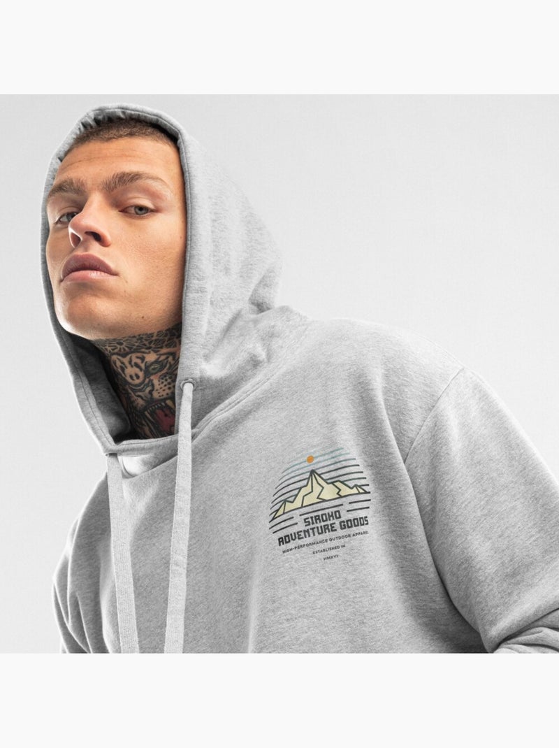 Felpa con cappuccio da uomo lifestyle uomo cumbre Bianco Grigio - Kiabi