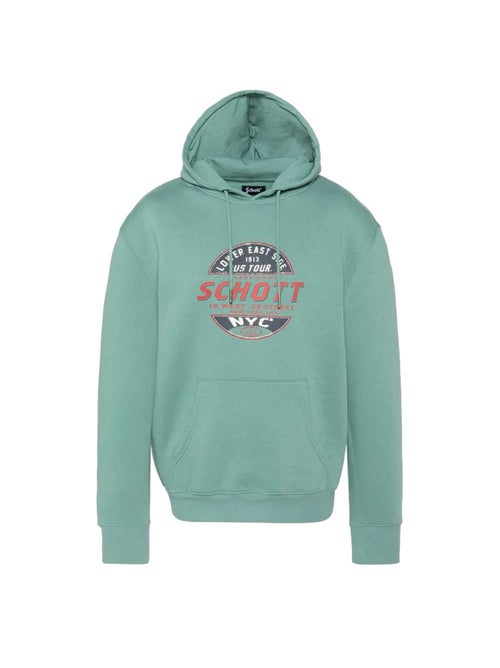 Felpa con Cappuccio da Uomo Schott - Kiabi