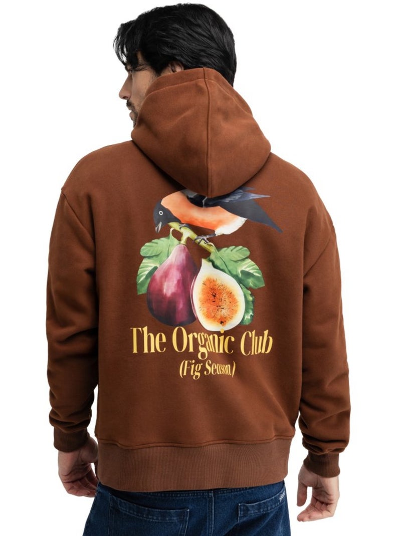 Felpa con cappuccio da uomo uomo hoodart Marrone - Kiabi