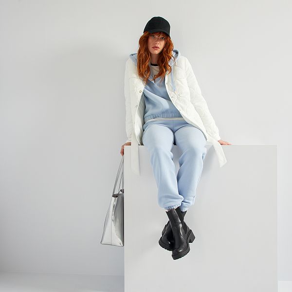 felpa con bottoni donna