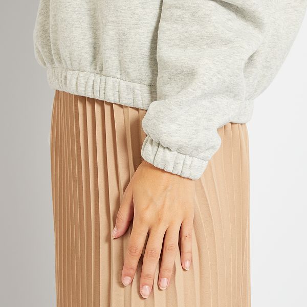 felpa con bottoni donna