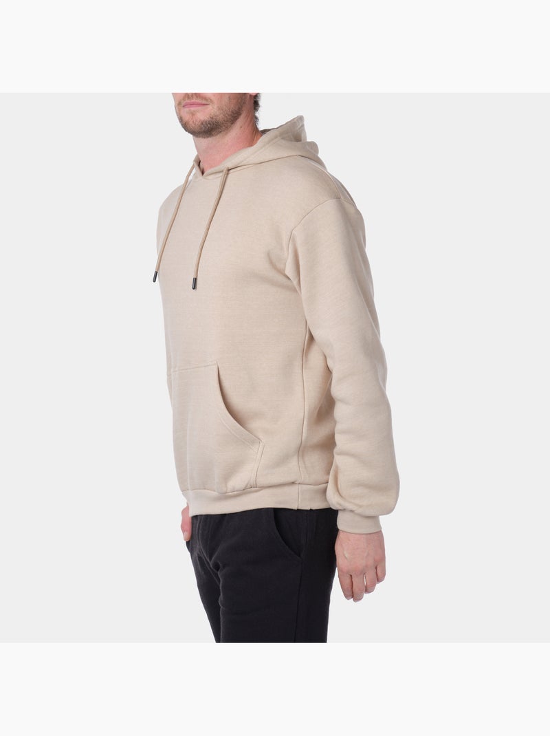 Felpa con cappuccio e cerniera Beige - Kiabi