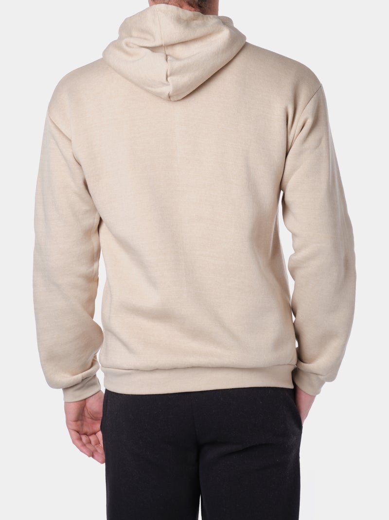 Felpa con cappuccio e cerniera Beige - Kiabi