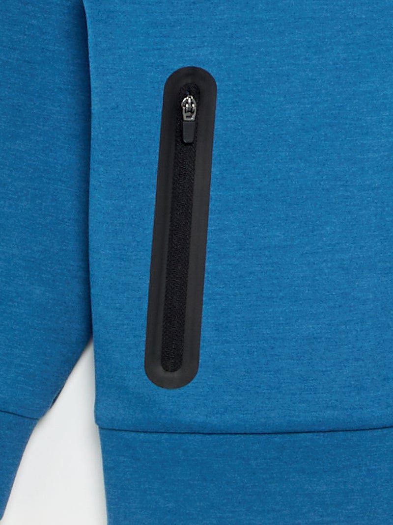 Felpa con cappuccio e cerniera con 2 tasche con zip Blu - Kiabi
