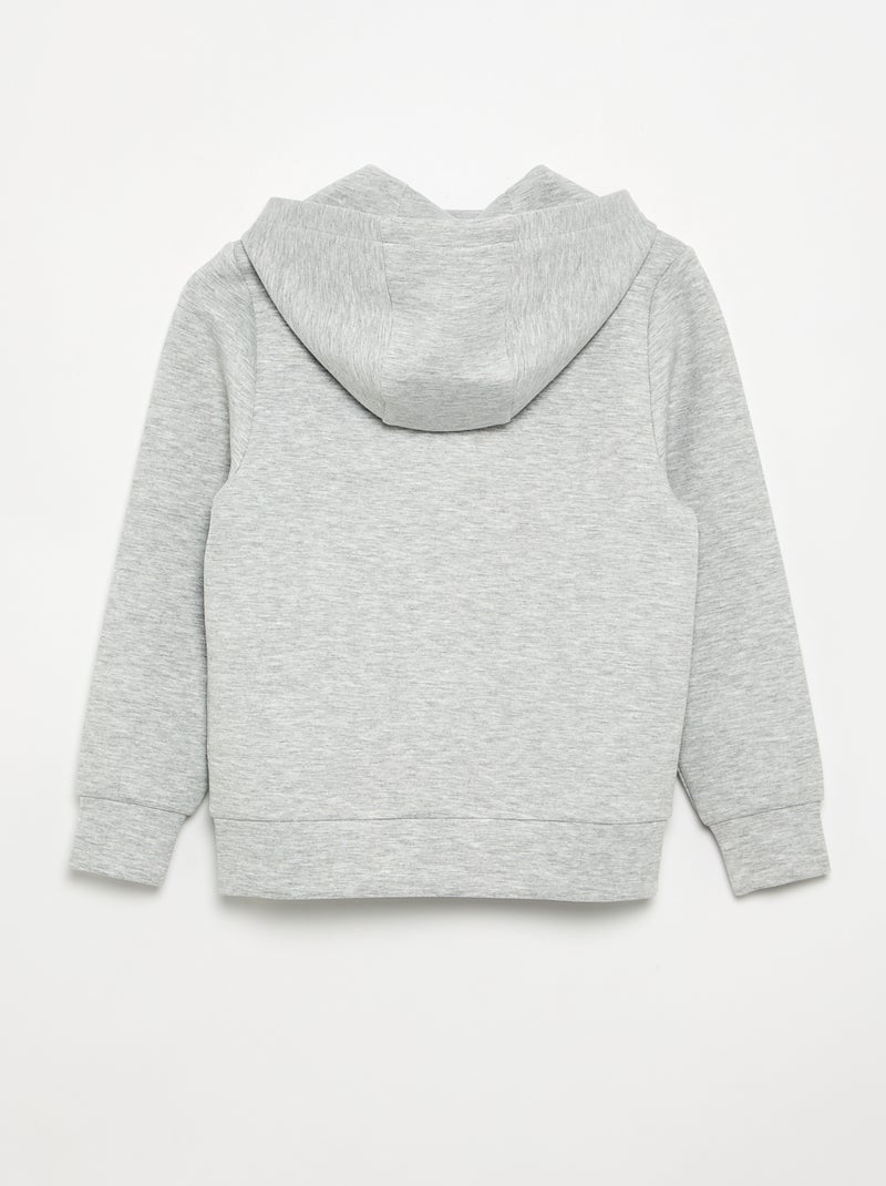 Felpa con cappuccio e cerniera con 2 tasche con zip Grigio - Kiabi