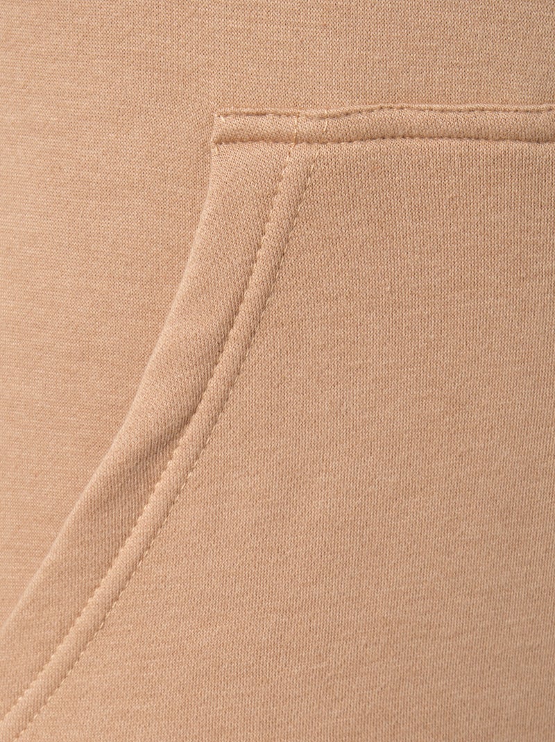 Felpa con cappuccio e cerniera Tortora - Kiabi
