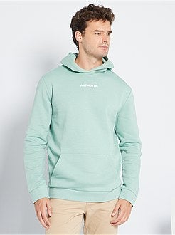 Taglie forti Uomo - Felpa con cappuccio e messaggio - Kiabi