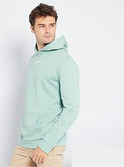 Taglie forti Uomo - Felpa con cappuccio e messaggio - Kiabi